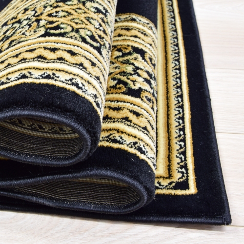 Dywan Tradycyjny 160x220 cm Orientalny Czarny Do Salonu BELVEDERE 0809D navy/navy