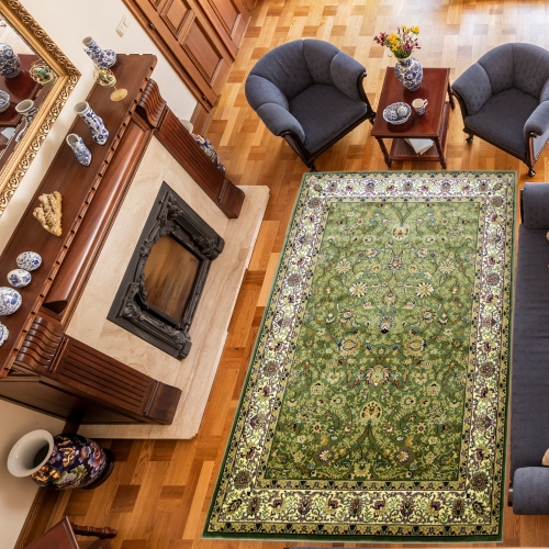 Dywan Tradycyjny 60x100 cm Orientalny Zielony Do Salonu BELVEDERE 1536A moss/moss