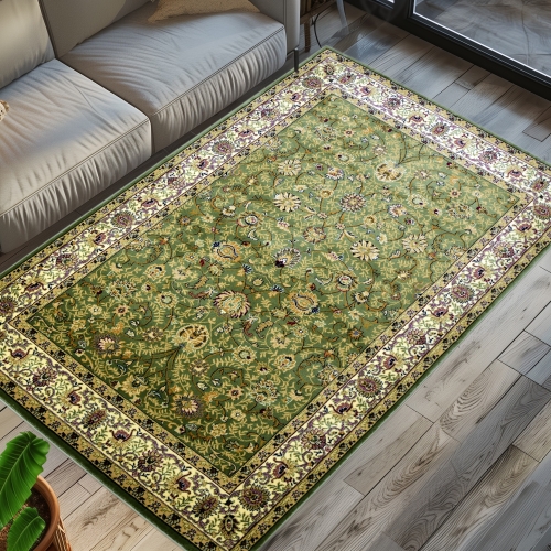 Dywan Tradycyjny 60x100 cm Orientalny Zielony Do Salonu BELVEDERE 1536A moss/moss