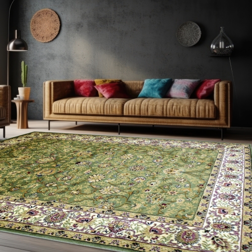 Dywan Tradycyjny 60x100 cm Orientalny Zielony Do Salonu BELVEDERE 1536A moss/moss