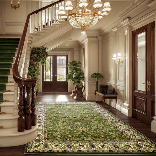 Dywan Tradycyjny 60x100 cm Orientalny Zielony Do Salonu BELVEDERE 1536A moss/moss