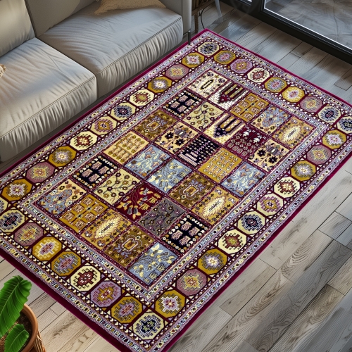 Dywan Tradycyjny 60x100 cm Orientalny Bordowy Do Salonu BELVEDERE 1538A cherry/cherry