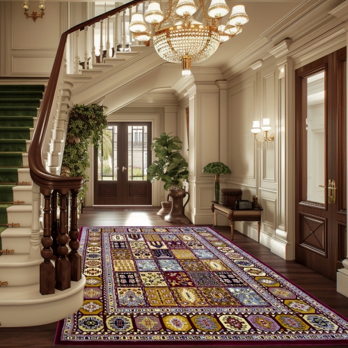 Dywan Tradycyjny 60x100 cm Orientalny Bordowy Do Salonu BELVEDERE 1538A cherry/cherry