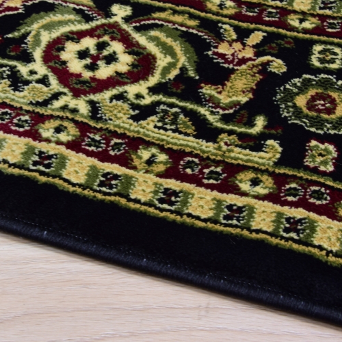 Dywan Tradycyjny 60x100 cm Orientalny Czarny Do Salonu BELVEDERE 1546A black/black