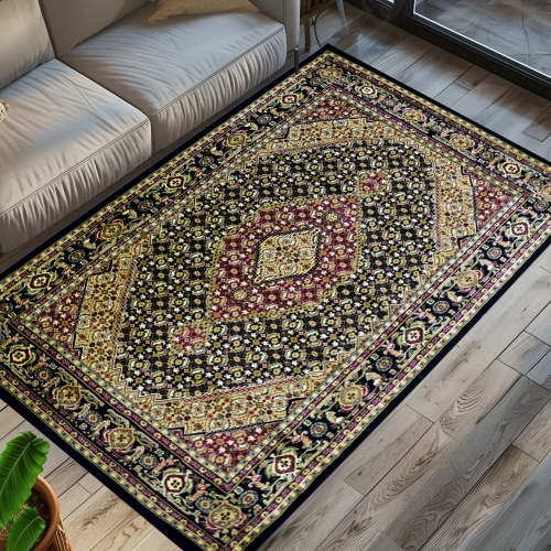 Dywan Tradycyjny 60x100 cm Orientalny Czarny Do Salonu BELVEDERE 1546A black/black