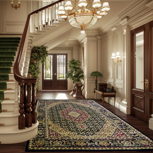 Dywan Tradycyjny 60x100 cm Orientalny Czarny Do Salonu BELVEDERE 1546A black/black