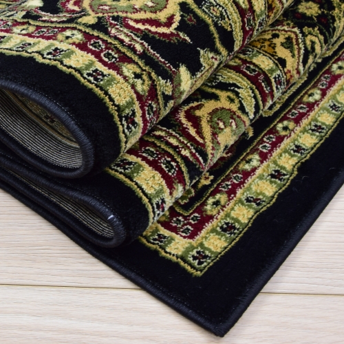 Dywan Tradycyjny 60x100 cm Orientalny Czarny Do Salonu BELVEDERE 1546A black/black