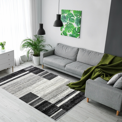 Dywan Geometryczny 60x110 Nowoczesny Szary Do Salonu ADVENTURE 16051-18411