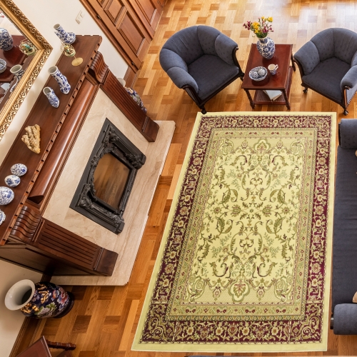Dywan Tradycyjny 60x100 cm Orientalny Kremowy Do Salonu BELVEDERE 2284A cream/cherry