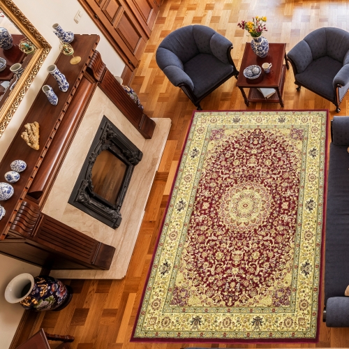 Dywan Tradycyjny 100x180 cm Orientalny Bordowy Do Salonu BELVEDERE 4285D cherry/cherry