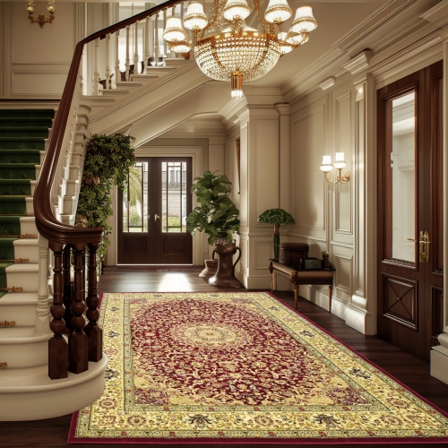 Dywan Tradycyjny 100x180 cm Orientalny Bordowy Do Salonu BELVEDERE 4285D cherry/cherry