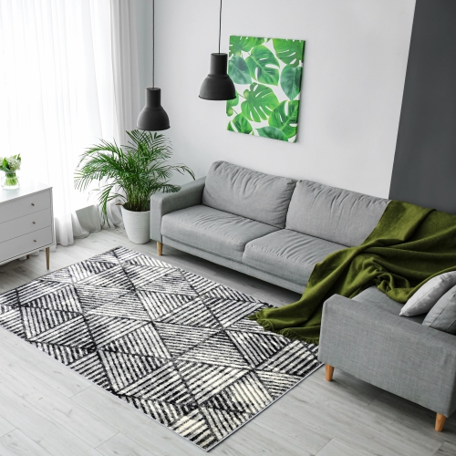 Dywan Geometryczny 160x230 Nowoczesny Szary Do Salonu ADVENTURE 59531-16811