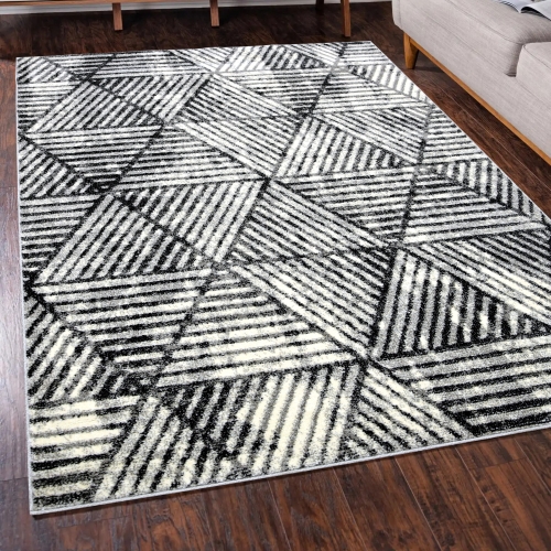 Dywan Geometryczny 160x230 Nowoczesny Szary Do Salonu ADVENTURE 59531-16811