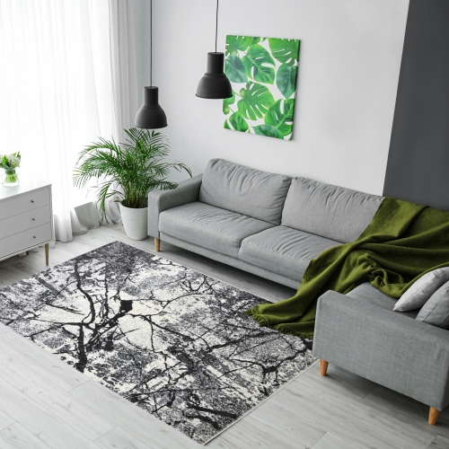 Dywan Abstrakcyjny 120x170 Nowoczesny Szary Do Salonu ADVENTURE 59961-16811
