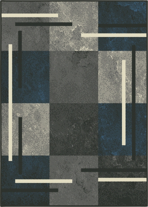 Dywan Geometryczny 120x170 cm Nowoczesny Granatowy Do Salonu VENEZIA 703132 94945 black jeans