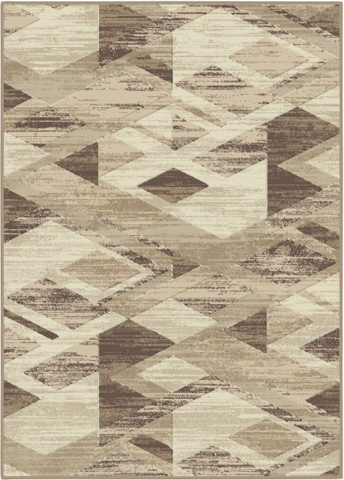 Dywan Geometryczny 80x150 cm Nowoczesny Brązowy Do Salonu VENEZIA 704386 97911 taupe