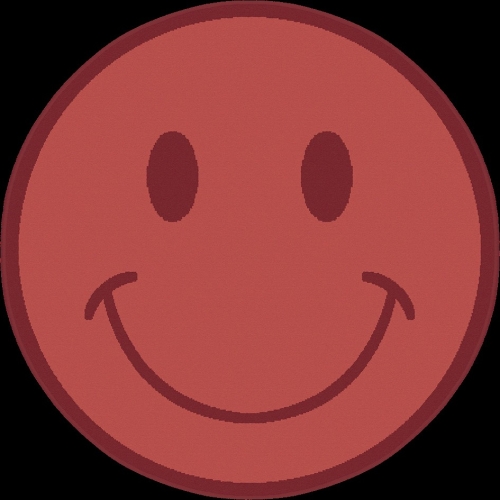 Dywan 120x120 Venezia 704818 63955 red smile