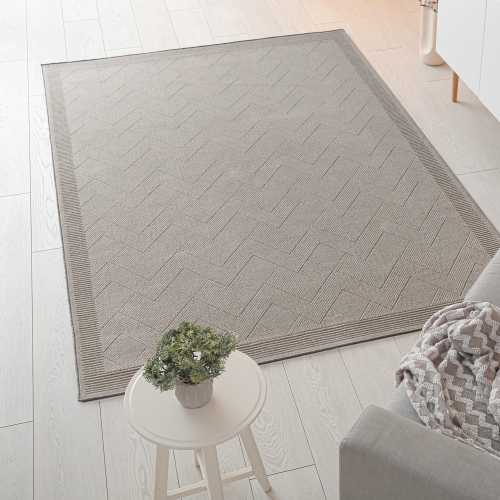 Dywan Wełniany 120x170 cm Boho Szary Do Salonu DUNE NATURAL 76361-68400