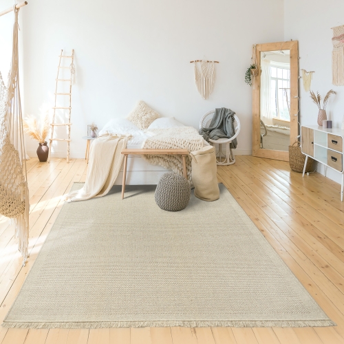 Dywan Wełniany 120x170 cm Boho Kremowy Do Salonu DUNE NATURAL 89861-69400       