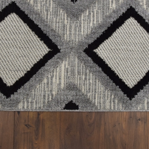 Dywan z frędzlami 120x180 cm Boho Szary Do Salonu AREZZO Y523A grey/grey