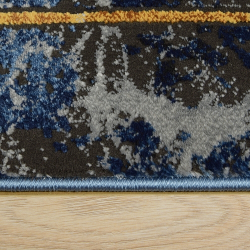 Dywan Abstrakcyjny 160x230 cm Nowoczesny Granatowy Do Salonu ETNA BP22B blue/grey