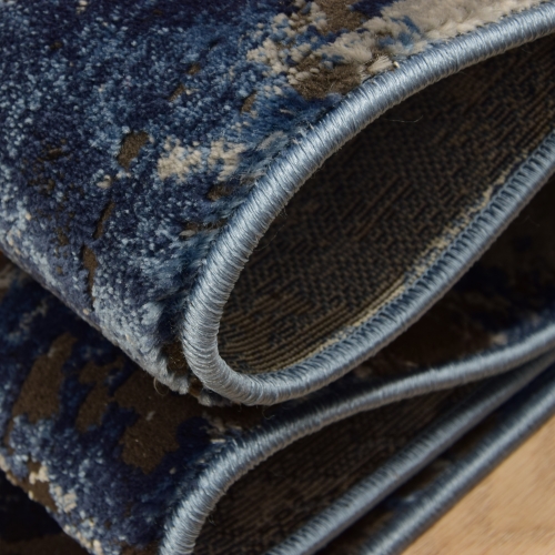 Dywan Abstrakcyjny 160x230 cm Nowoczesny Granatowy Do Salonu ETNA BP22B blue/grey