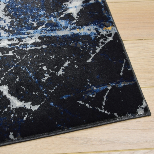 Dywan Abstrakcyjny 200x290 cm Nowoczesny Granatowy Do Salonu ETNA BP25A black/d.blue