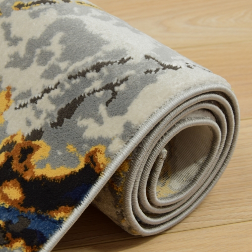 Dywan Abstrakcyjny 160x230 cm Nowoczesny Szary Do Salonu ETNA BP27A beige/grey
