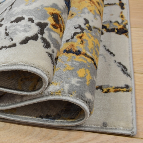 Dywan Abstrakcyjny 160x230 cm Nowoczesny Szary Do Salonu ETNA BP27A beige/grey