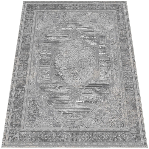 Dywan Tradycyjny 160x230 cm Orientalny Szary Do Salonu LATINA CH99A d.grey/grey