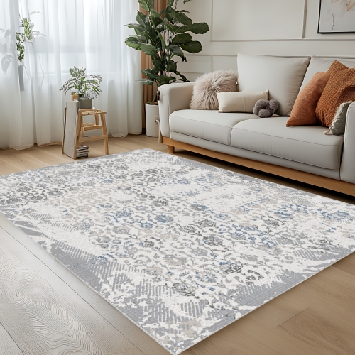 Dywan Tradycyjny 80x150 cm Orientalny Szary Do Salonu LATINA CL01A grey/l.grey
