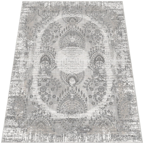Dywan Tradycyjny 140x200 cm Orientalny Szary Do Salonu LATINA CL04A l.grey/grey
