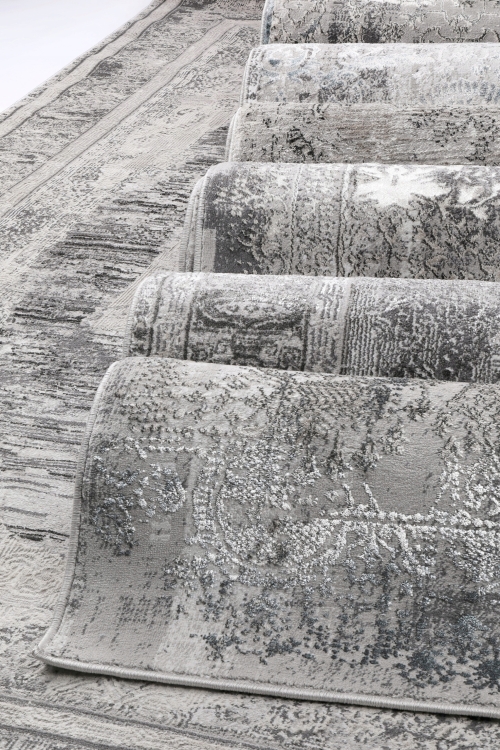 Dywan Tradycyjny 140x200 cm Orientalny Szary Do Salonu LATINA CL04A l.grey/grey