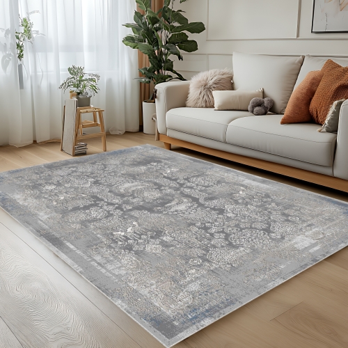 Dywan Tradycyjny 240x340 cm Orientalny Szary Do Salonu LATINA CM52A d.grey/grey
