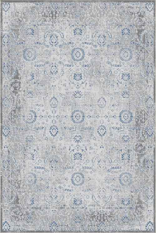 Dywan Tradycyjny 140x200 cm Orientalny Szary Do Salonu LATINA CM67A d.grey/blue