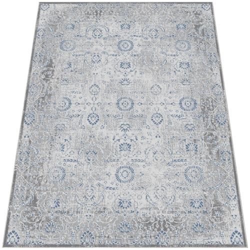 Dywan Tradycyjny 140x200 cm Orientalny Szary Do Salonu LATINA CM67A d.grey/blue