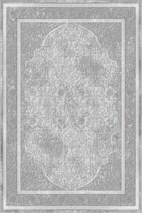 Dywan Tradycyjny 80x150 cm Orientalny Szary Do Salonu LATINA CN75A d.grey/l.grey