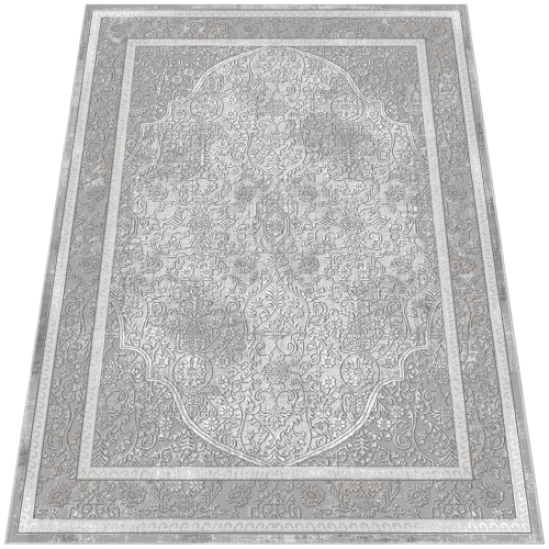 Dywan Tradycyjny 80x150 cm Orientalny Szary Do Salonu LATINA CN75A d.grey/l.grey