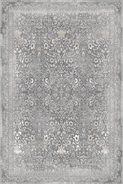 Dywan Tradycyjny 140x200 cm Orientalny Szary Do Salonu LATINA CN77A d.grey/beige