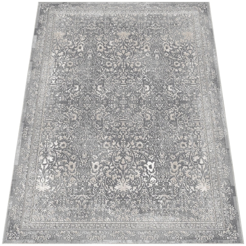 Dywan Tradycyjny 140x200 cm Orientalny Szary Do Salonu LATINA CN77A d.grey/beige