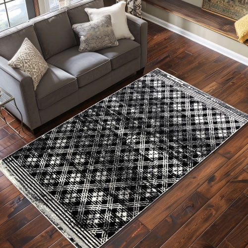 Dywan 160x230 Nowoczesny Czarny Do Salonu ADVENTURE 49311-16841