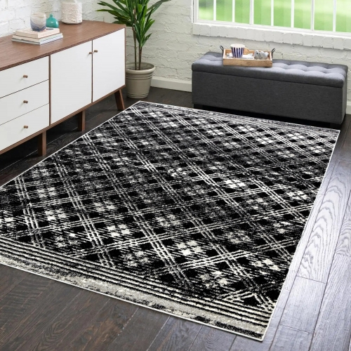 Dywan 160x230 Nowoczesny Czarny Do Salonu ADVENTURE 49311-16841