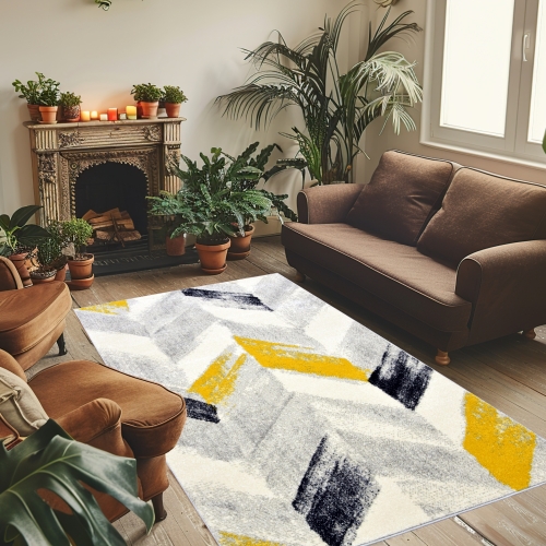 Dywan Geometryczny 120x170 Nowoczesny Szary Do Salonu ADVENTURE 57671