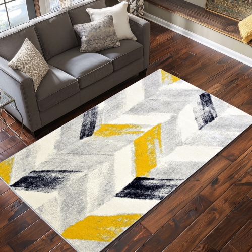 Dywan Geometryczny 120x170 Nowoczesny Szary Do Salonu ADVENTURE 57671