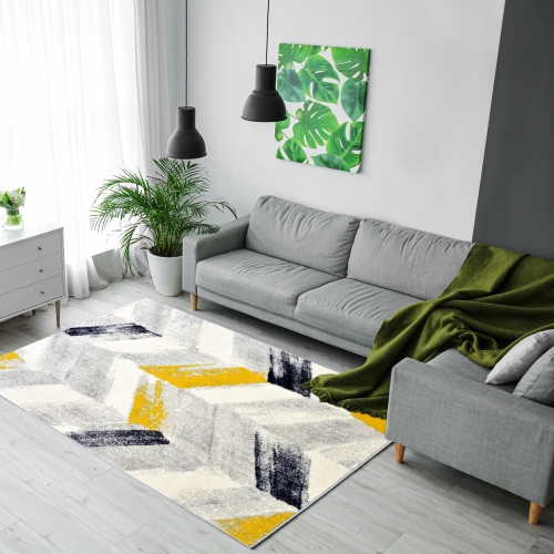 Dywan Geometryczny 120x170 Nowoczesny Szary Do Salonu ADVENTURE 57671