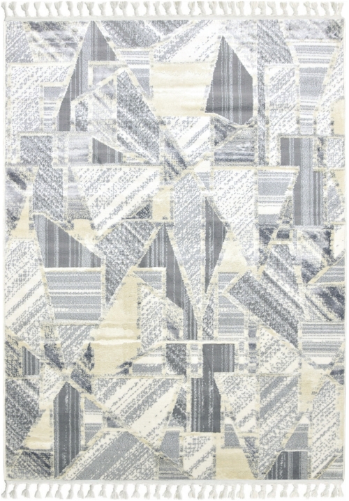 Dywan z frędzlami 120x170 cm Boho Szary Do Salonu ANKONA 7725A grey/bone
