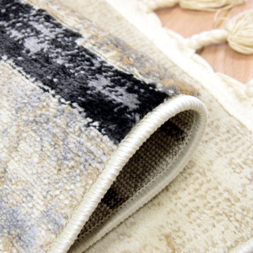 Dywan z frędzlami 120x170 cm Boho Szary Do Salonu ANKONA 8253A grey/beige