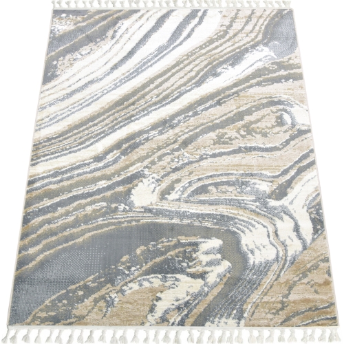 Dywan z frędzlami 120x170 cm Boho Szary Do Salonu ANKONA 8253A grey/beige