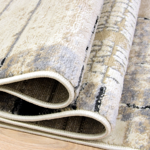Dywan z frędzlami 120x170 cm Boho Beżowy Do Salonu ANKONA 8704A bone/grey