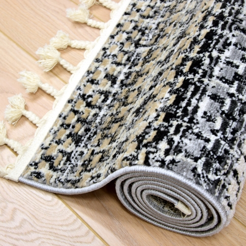 Dywan z frędzlami 120x170 cm Boho Szary Do Salonu ANKONA 9028A grey/beige